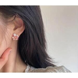 3 for $25 Women's Pink Flower Earrings